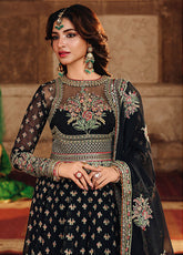 Silsila By Saad Shaikh X Meeral Embroidered Organza 3 Piece Unstitched Suit SSK25SF D-MEHARBANO
